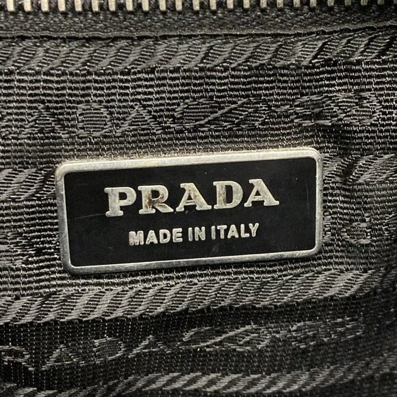 Auth PRADA - Black Nylon Leather Shoulder Bag - Picture 8 of 11